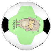 ピーナッツの漫画と可愛い幸せな笑顔のハムスター サッカーボール (回転)