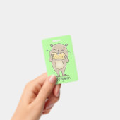 ピーナッツの漫画と可愛い幸せな笑顔のハムスター バッジ (手持ち)
