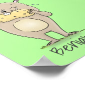 ピーナッツの漫画と可愛い幸せな笑顔のハムスター ポスター (角)