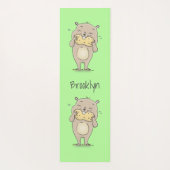 ピーナッツの漫画と可愛い幸せな笑顔のハムスター ヨガマット (裏面)