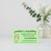 ピーナッツの漫画と可愛い幸せな笑顔のハムスター 名刺 (スタンド正面)