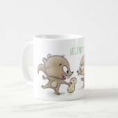 ピーナッツの漫画を共有するかわいい茶色のリス コーヒーマグカップ (正面左)