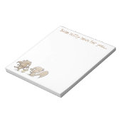 ピーナッツの漫画を共有するかわいい茶色のリス ノートパッド (回転)