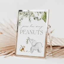 ピーナッツの赤ちゃんシャワーのゲームのサインの数を推測