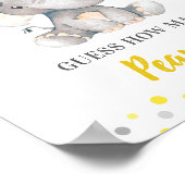 ピーナッツの黄色い象の赤ちゃんシャワーの数を推測 ポスター (角)