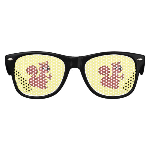 ピーナッツを使った可愛い漫画リス キッズサングラス (正面)