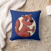 ピーナッツを使った可愛い漫画リス クッション (ブランケット)