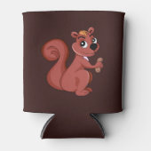 ピーナッツを使った可愛い漫画リス 缶クーラー (正面)