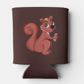 ピーナッツを使った可愛い漫画リス 缶クーラー (裏面)