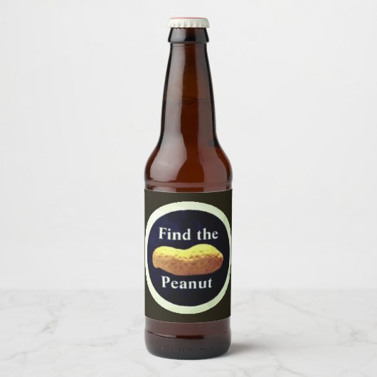 ピーナッツを見つける ビールラベル (正面)