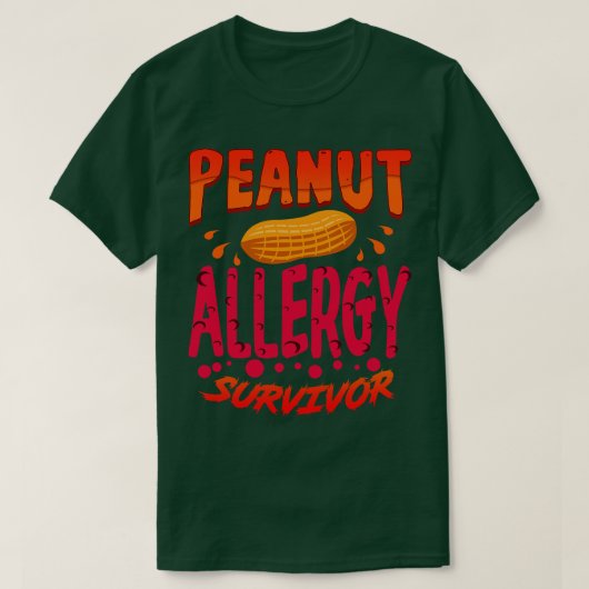ピーナッツアレルギーの生存者1 Tシャツ (デザイン正面)