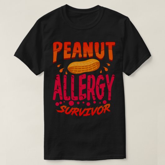 ピーナッツアレルギーの生存者3 Tシャツ (デザイン正面)