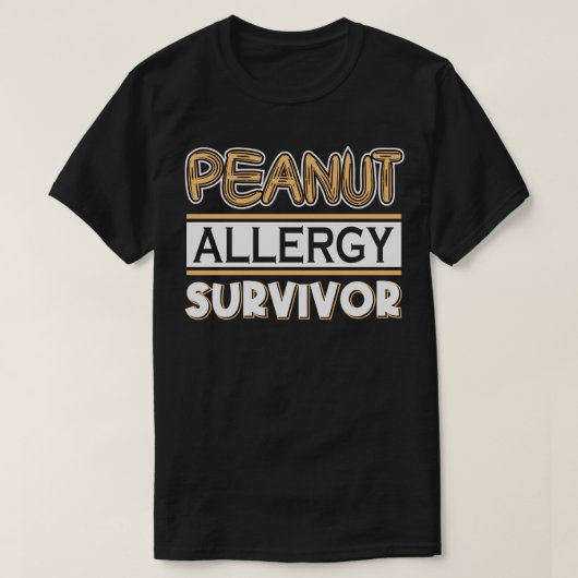 ピーナッツアレルギーの生存者 Tシャツ (デザイン正面)