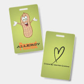 ピーナッツアレルギーバッジ バッジ (正面&裏面)