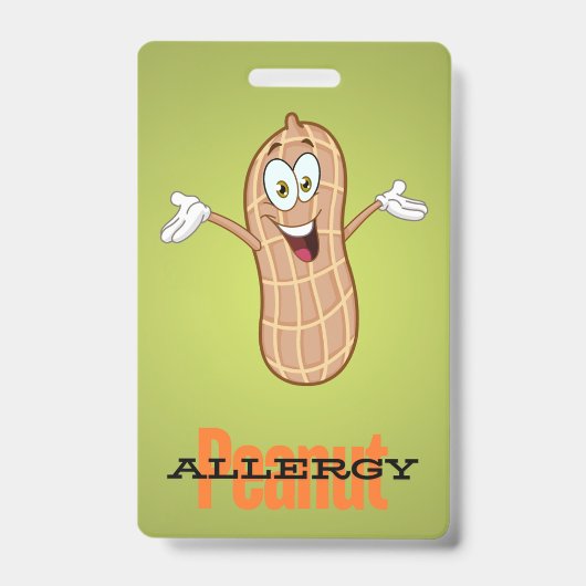 ピーナッツアレルギーバッジ バッジ (正面)