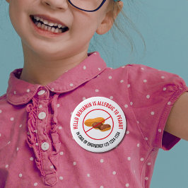 ピーナッツアレルギーバッジ 缶バッジ