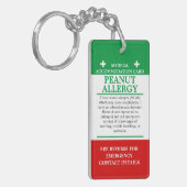 ピーナッツアレルギー医療アラート氷不可視の病気 キーホルダー (正面左)
