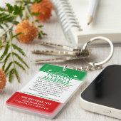 ピーナッツアレルギー医療アラート氷不可視の病気 キーホルダー (正面右)