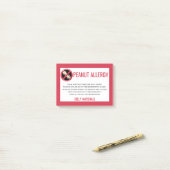 ピーナッツアレルギー警告 レストラン カスタム キッズ ポストイット (デスク上)