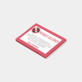 ピーナッツアレルギー警告 レストラン カスタム キッズ ポストイット (アングル)