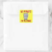 ピーナッツアレルギー象 スクエアシール (バッグ)