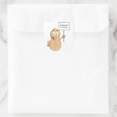 ピーナッツアレルギー(カスタマイズ可能)シール スクエアシール (バッグ)