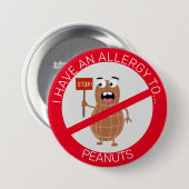 ピーナッツアレルギー 缶バッジ (正面&裏面)