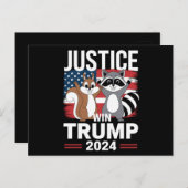 ピーナッツウィントランプの正義2024 ポストカード (正面/裏面)