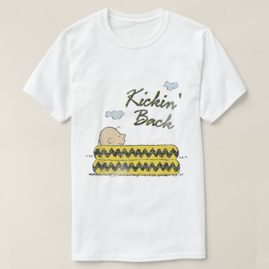 ピーナッツキックインバックチャーリーブラウン Tシャツ (デザイン正面)