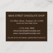 ピーナッツクラスターショコラティエチョコレートキャンディーショップ 名刺 (裏面)