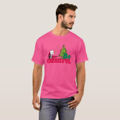 ピーナッツクリスマスシュレーダーは明るい Tシャツ (正面フル)