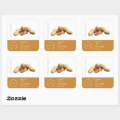 ピーナッツスモールビジネスラベル スクエアシール (シート)