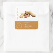 ピーナッツスモールビジネスラベル スクエアシール (バッグ)