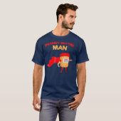 ピーナッツバターおもしろいマンスーパーヒーロー Tシャツ (正面フル)