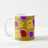 ピーナッツバターおよびゼリーのマグ- PBJのマグ コーヒーマグカップ (左)