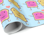 ピーナッツバターおよびゼリーの友達 ラッピングペーパー (ロールコーナー)