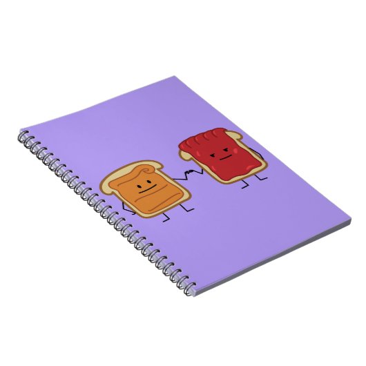 ピーナッツバターおよびゼリーの握りこぶしは友人のトーストをぶつけます ノートブック (右側)