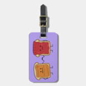 ピーナッツバターおよびゼリーの握りこぶしは友人のトーストをぶつけます ラゲッジタグ (正面縦)