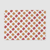 ピーナッツバターおよびゼリーの握りこぶしは友人のトーストをぶつけます 薄葉紙 (正面)