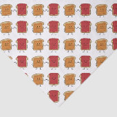 ピーナッツバターおよびゼリーの握りこぶしは友人のトーストをぶつけます 薄葉紙 (詳細)