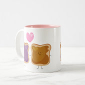 ピーナッツバターおよびゼリー愛マグ ツートーンマグカップ (正面左)