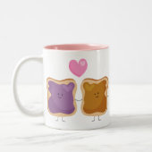 ピーナッツバターおよびゼリー愛マグ ツートーンマグカップ (左)