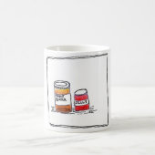 ピーナッツバターおよびゼリー コーヒーマグカップ (中央)