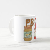 ピーナッツバターおよび込み合い コーヒーマグカップ (正面左)