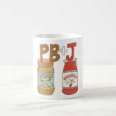 ピーナッツバターおよび込み合い コーヒーマグカップ (中央)