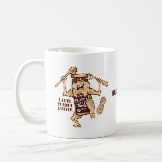 ピーナッツバターが大好き コーヒーマグカップ (左)