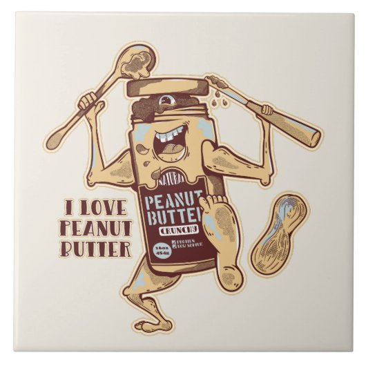 ピーナッツバターが大好き タイル (正面)