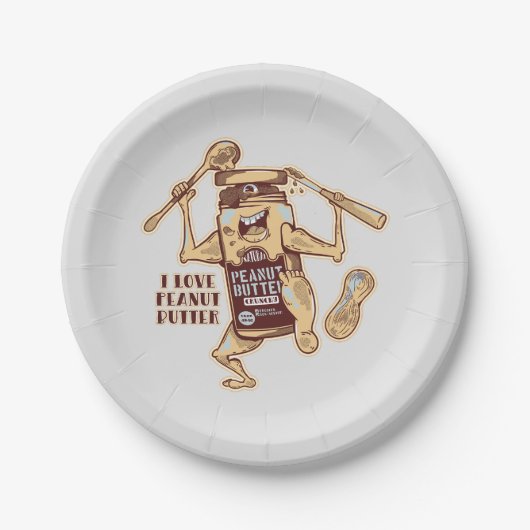 ピーナッツバターが大好き ペーパープレート (正面)