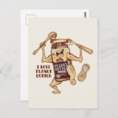 ピーナッツバターが大好き ポストカード (正面/裏面)