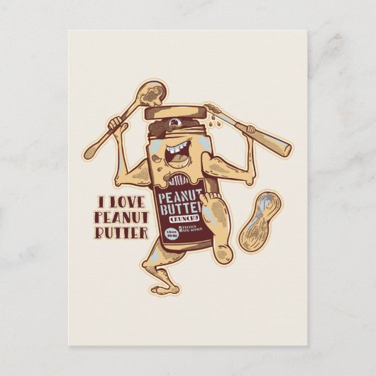 ピーナッツバターが大好き ポストカード (正面)